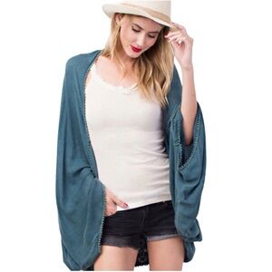 Faded Teal Cardigan